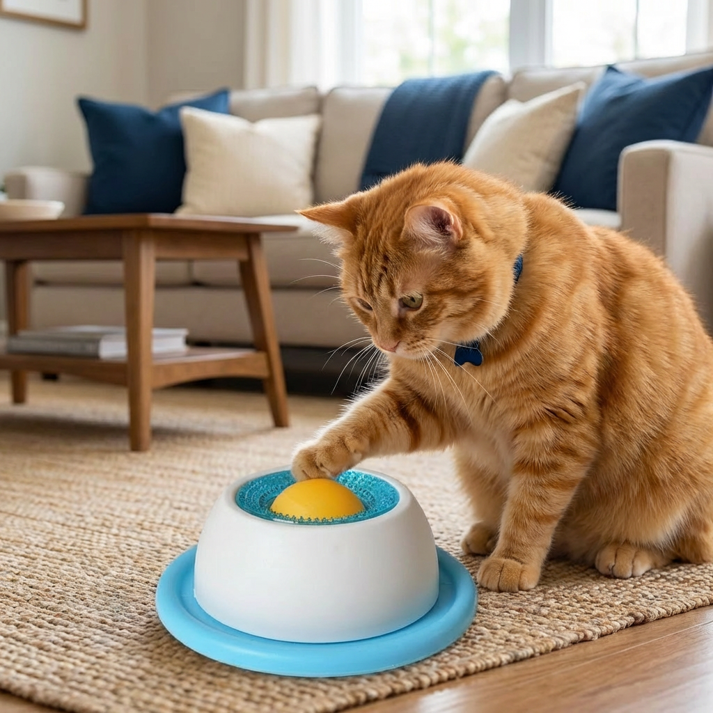 Interactive Treat Toy Plate – Slow Feeder for Cats