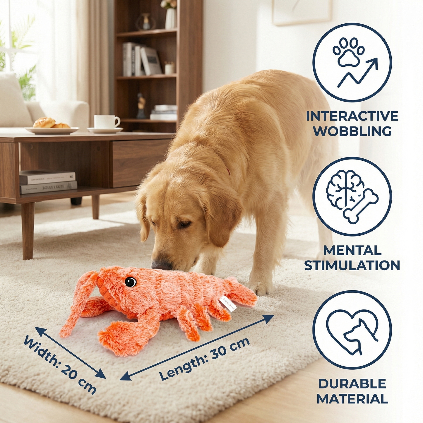 Wobbling Lobster – Interactive Dog Toy