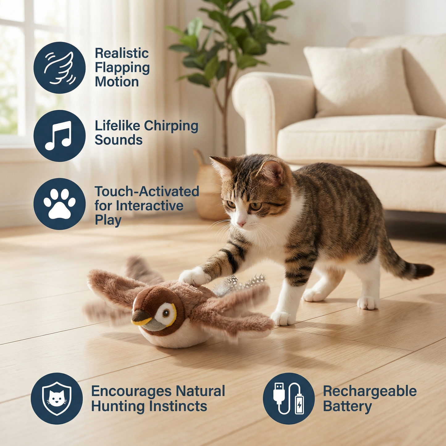 Flapping Bird Cat Toy