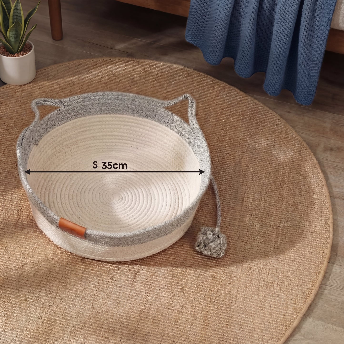 Handwoven Cotton Rope Cat Bed