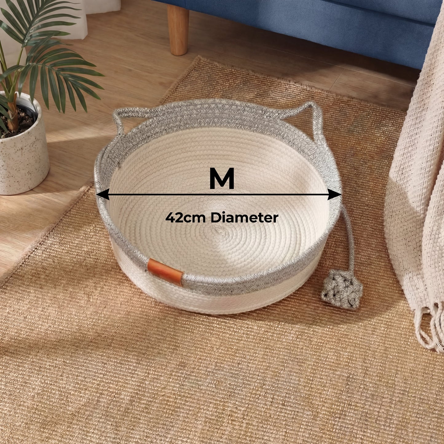Handwoven Cotton Rope Cat Bed