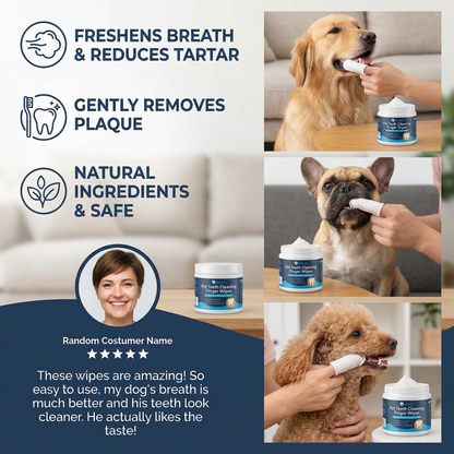 Teeth Cleaning Finger Wipes for Pets