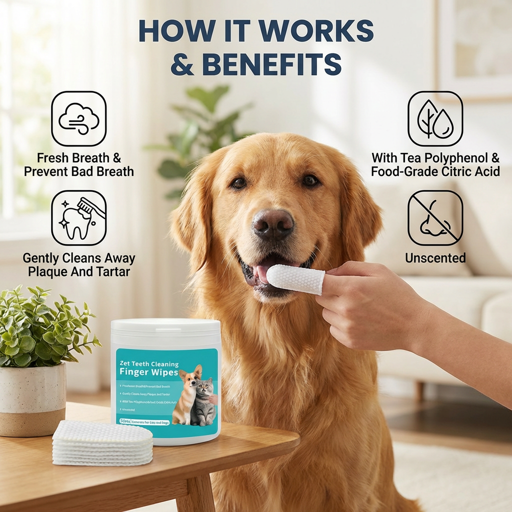 Teeth Cleaning Finger Wipes for Pets