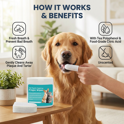Teeth Cleaning Finger Wipes for Pets