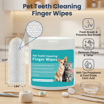 Teeth Cleaning Finger Wipes for Pets