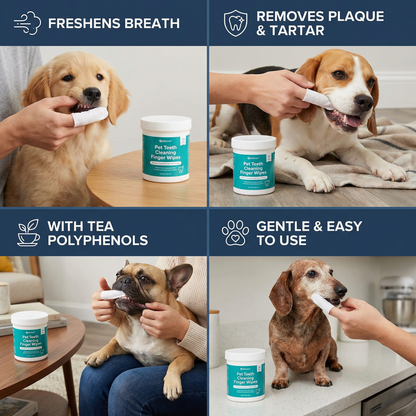 Teeth Cleaning Finger Wipes for Pets
