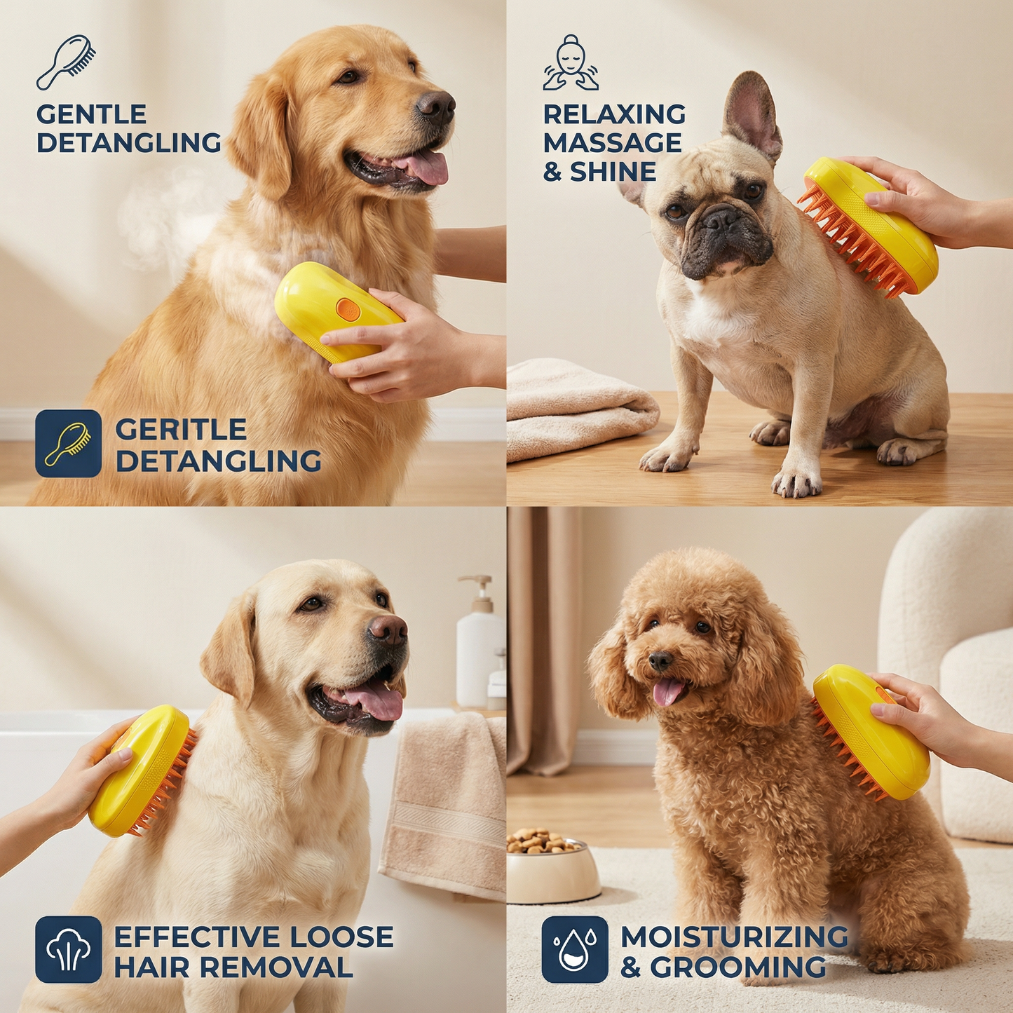 Steam Brush for Dogs