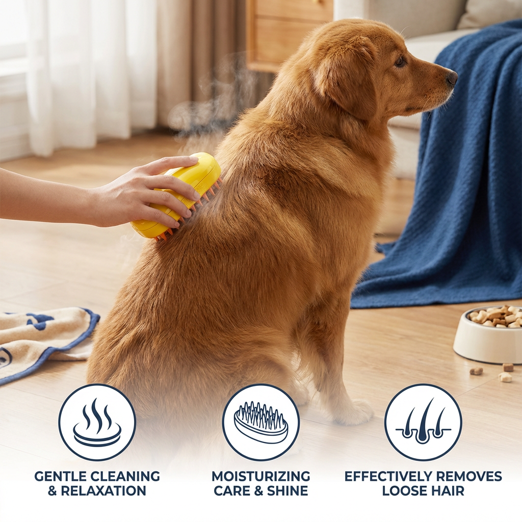 Steam Brush for Dogs