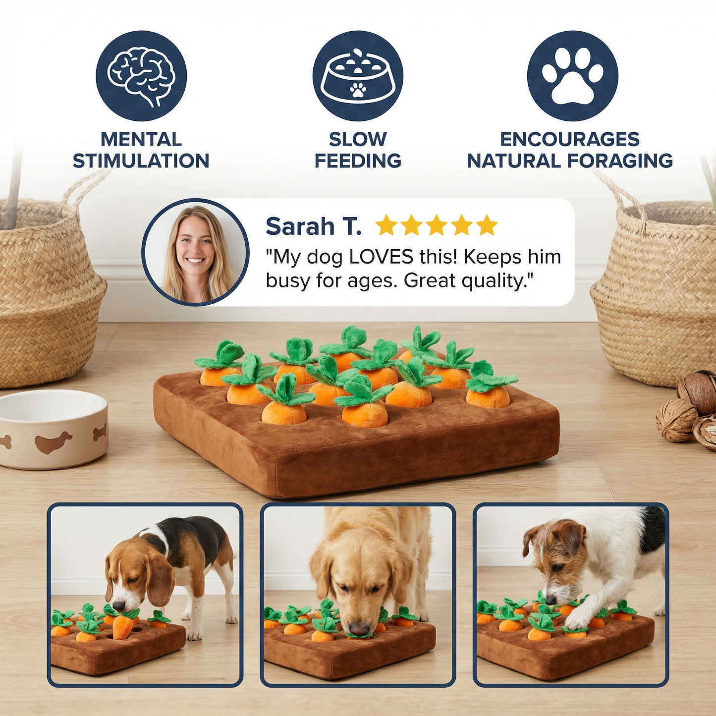 Carrot Farm – Interactive Snuffle Toy