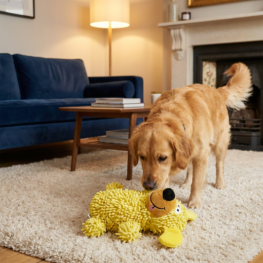 Giggling Dental Cleaning Toy in Dog Colors