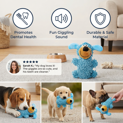 Giggling Dental Cleaning Toy in Dog Colors