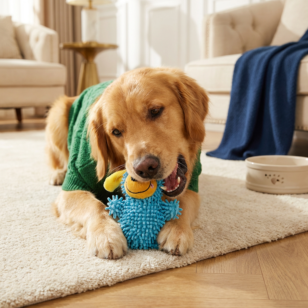 Giggling Dental Cleaning Toy in Dog Colors