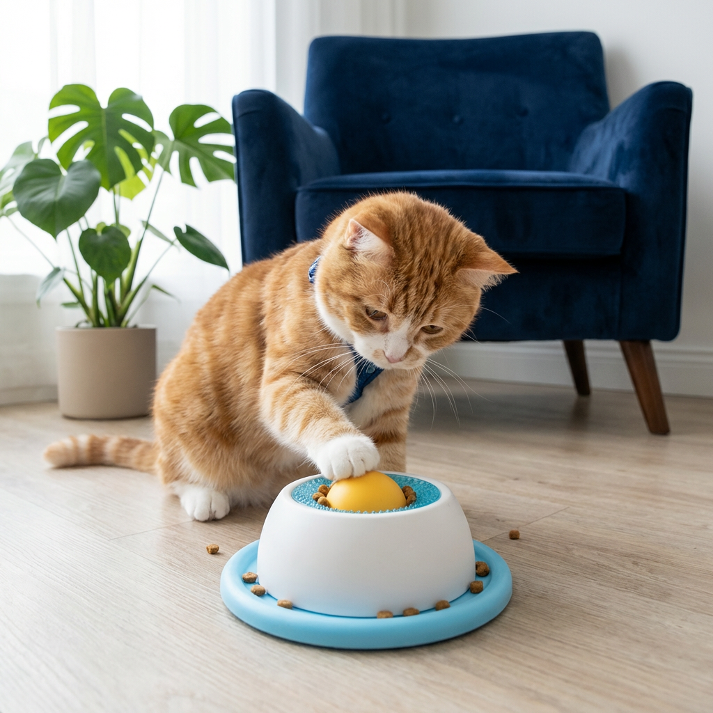 Interactive Treat Toy Plate – Slow Feeder for Cats