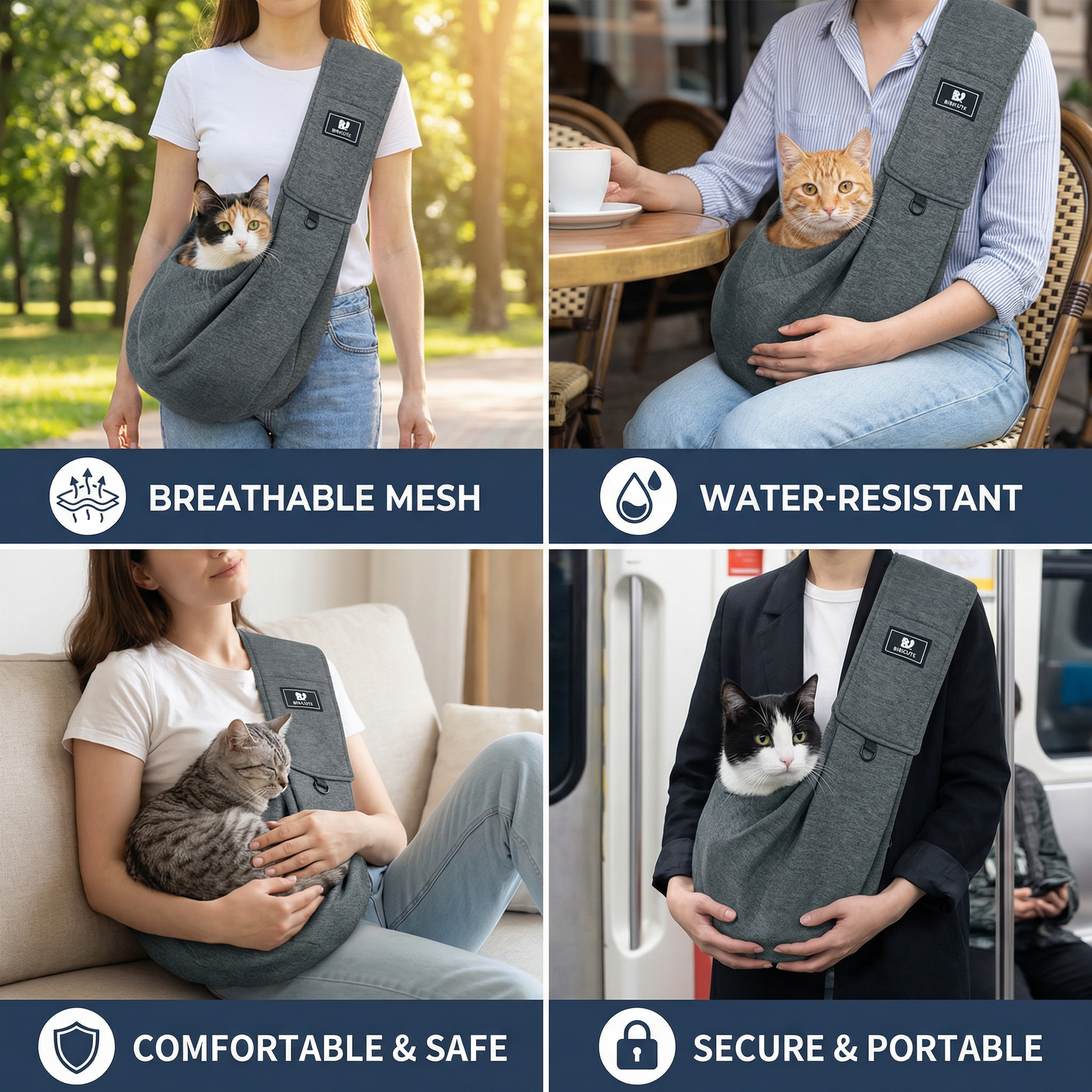 Portable Dog Shoulder Backpack – Breathable, Water-Resistant & Safe