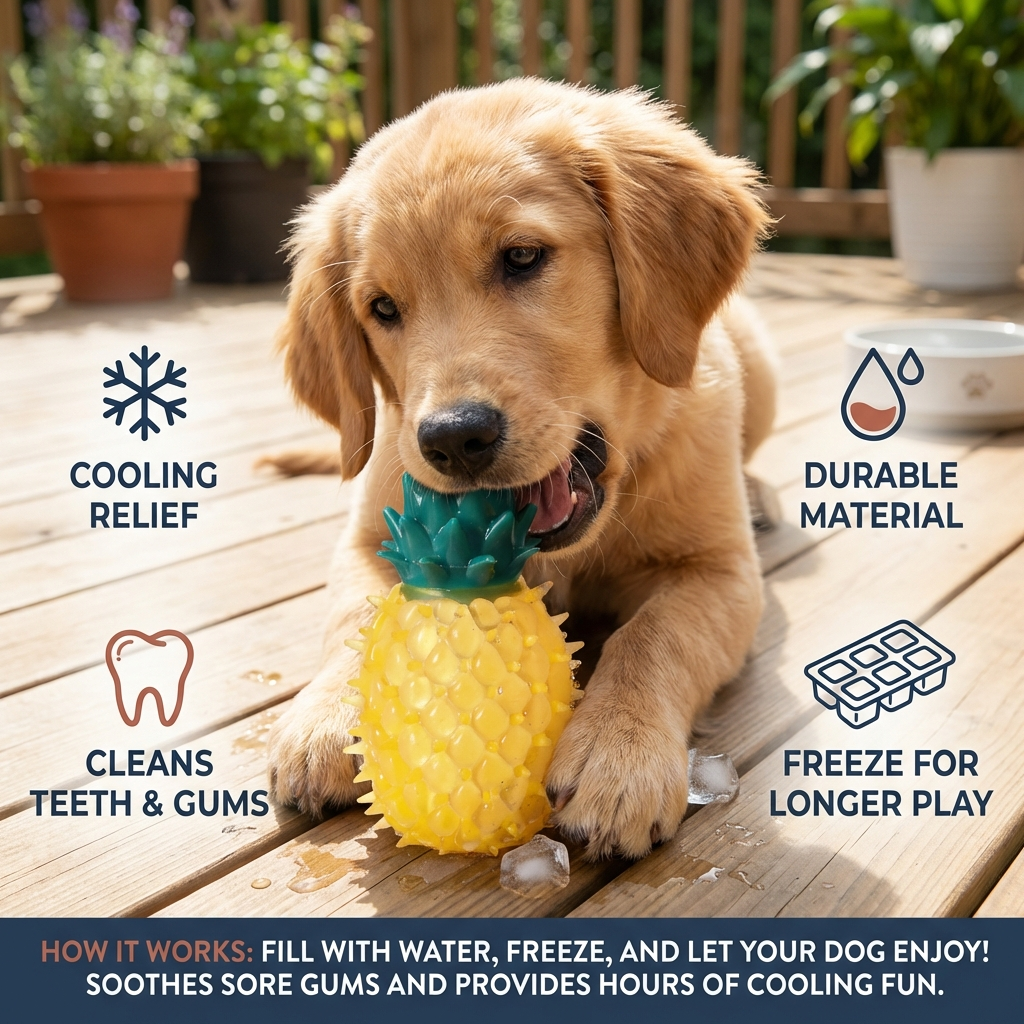 Cooling Dog Chew Toy in Fruit Design