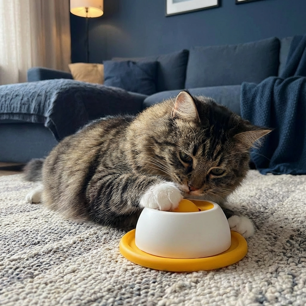 Interactive Treat Toy Plate – Slow Feeder for Cats