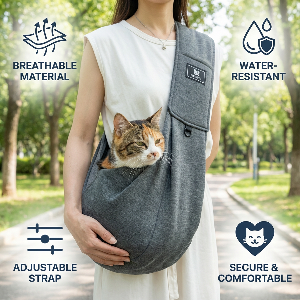 Portable Dog Shoulder Backpack – Breathable, Water-Resistant & Safe