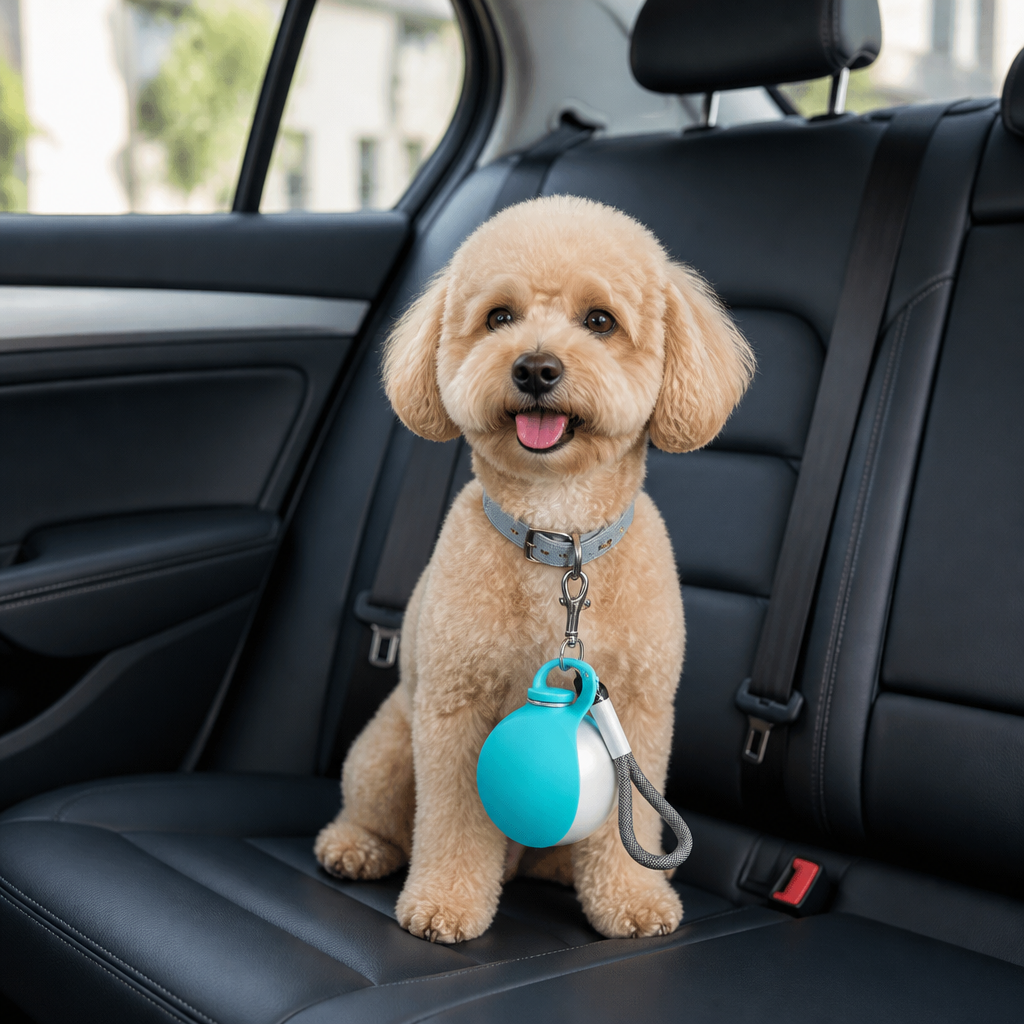 Sphere 2-in-1 Dog Water Bottle with Silicone Bowl – Leakproof Travel Bottle