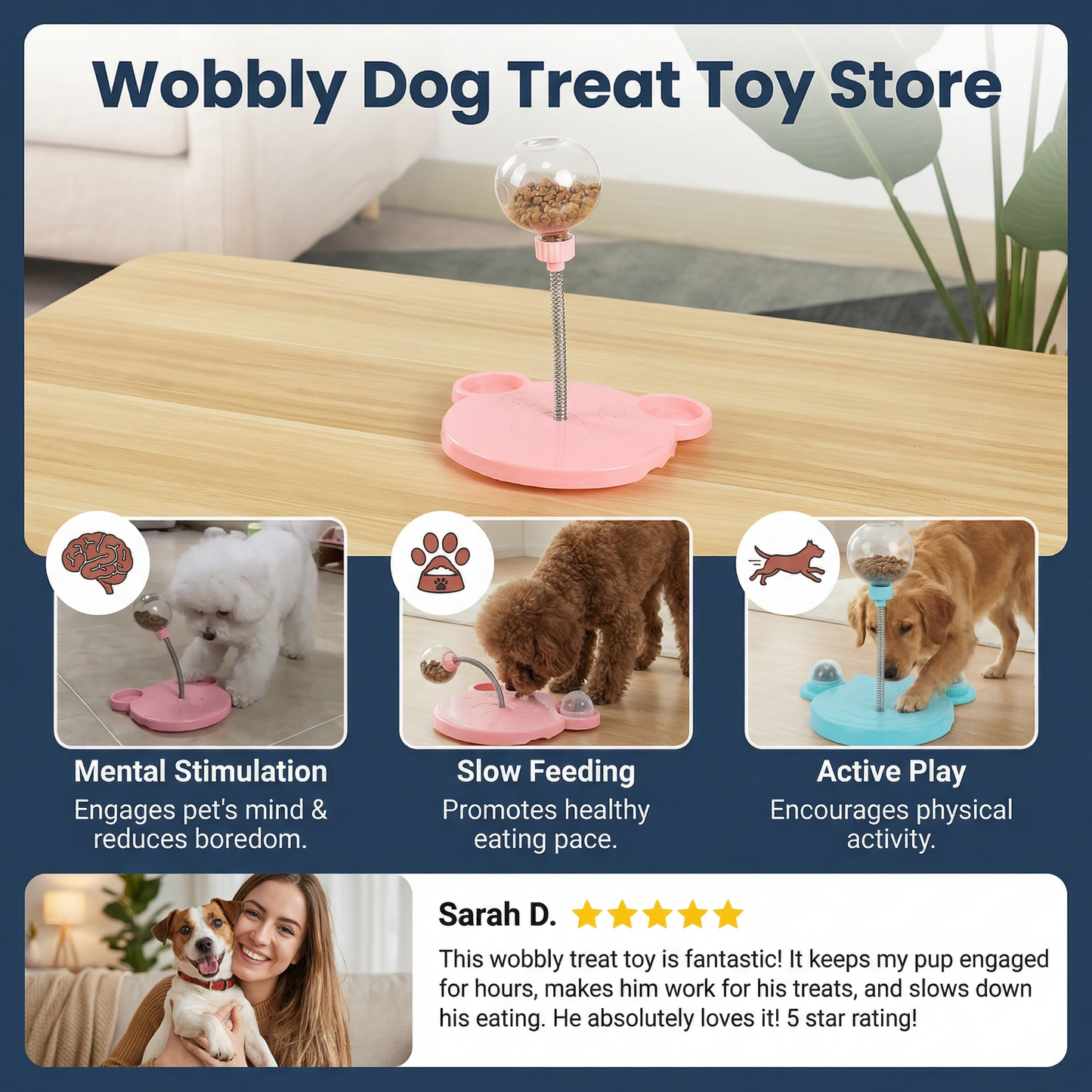 Wobbly Dog Treat Toy