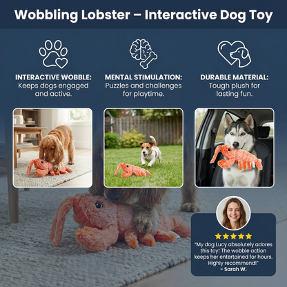 Wobbling Lobster – Interactive Dog Toy