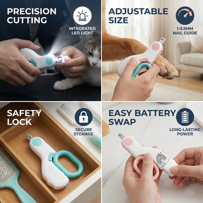 Professional Pet Nail Clipper with Integrated Light