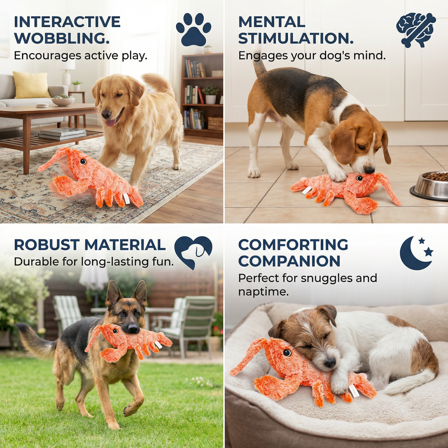 Wobbling Lobster – Interactive Dog Toy