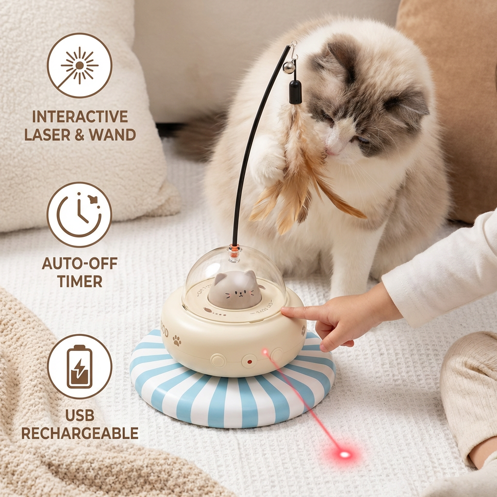 Cat UFO Laser Toy