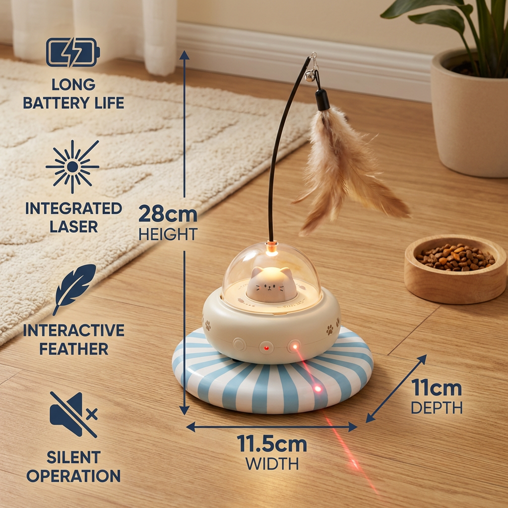 Cat UFO Laser Toy