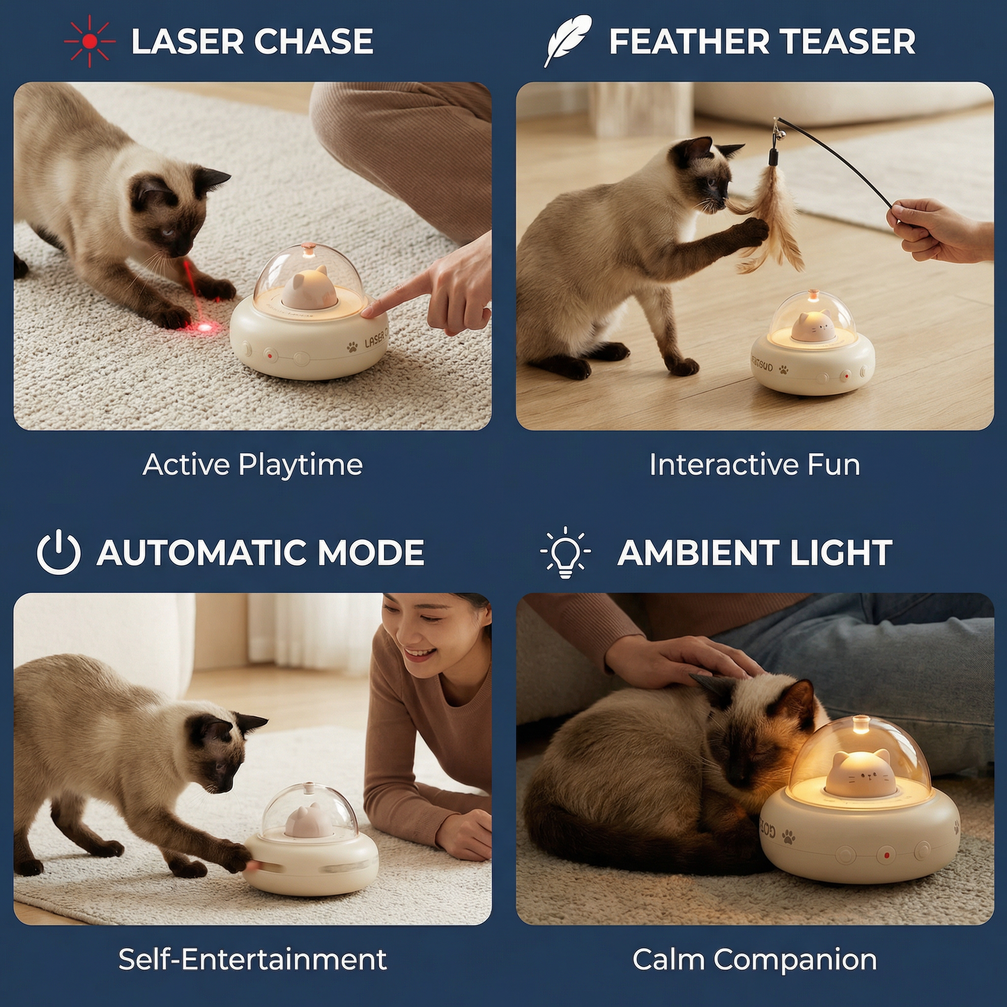 Cat UFO Laser Toy