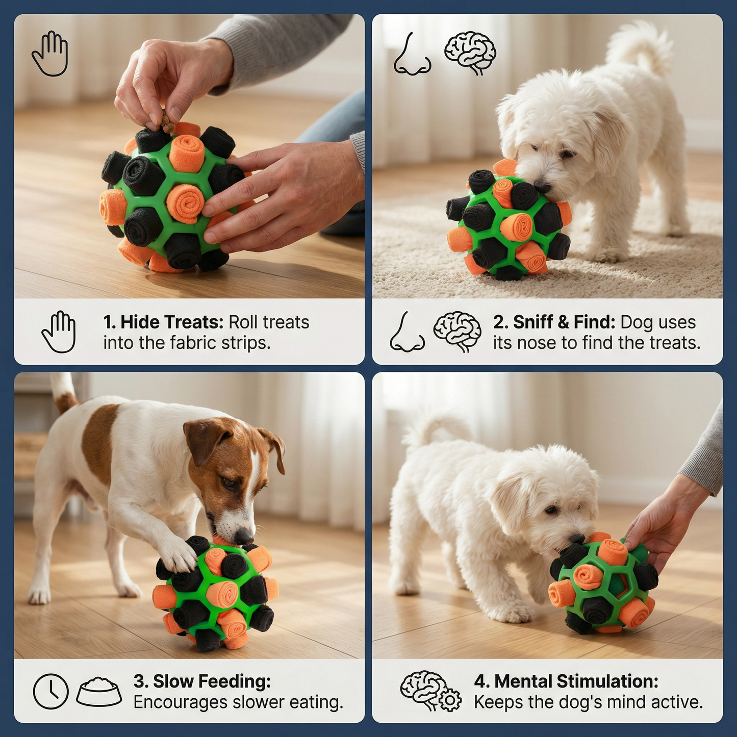 Snuffle Ball – Interactive Treat Toy