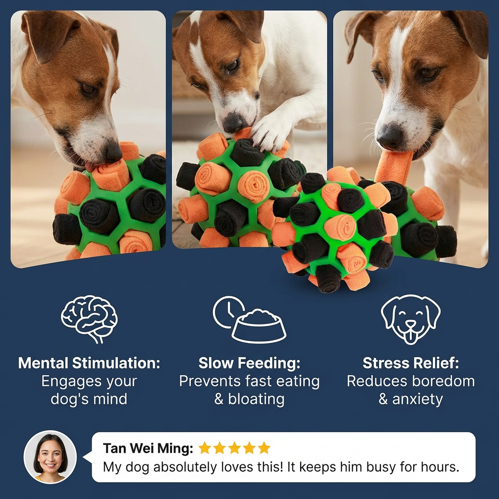 Snuffle Ball – Interactive Treat Toy