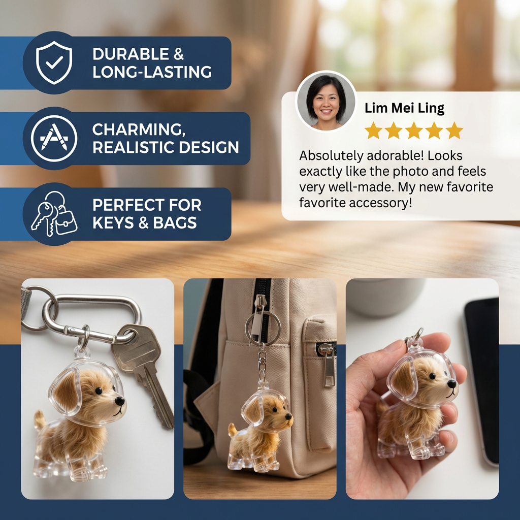Memorial Fur Pendant in Dog Shape