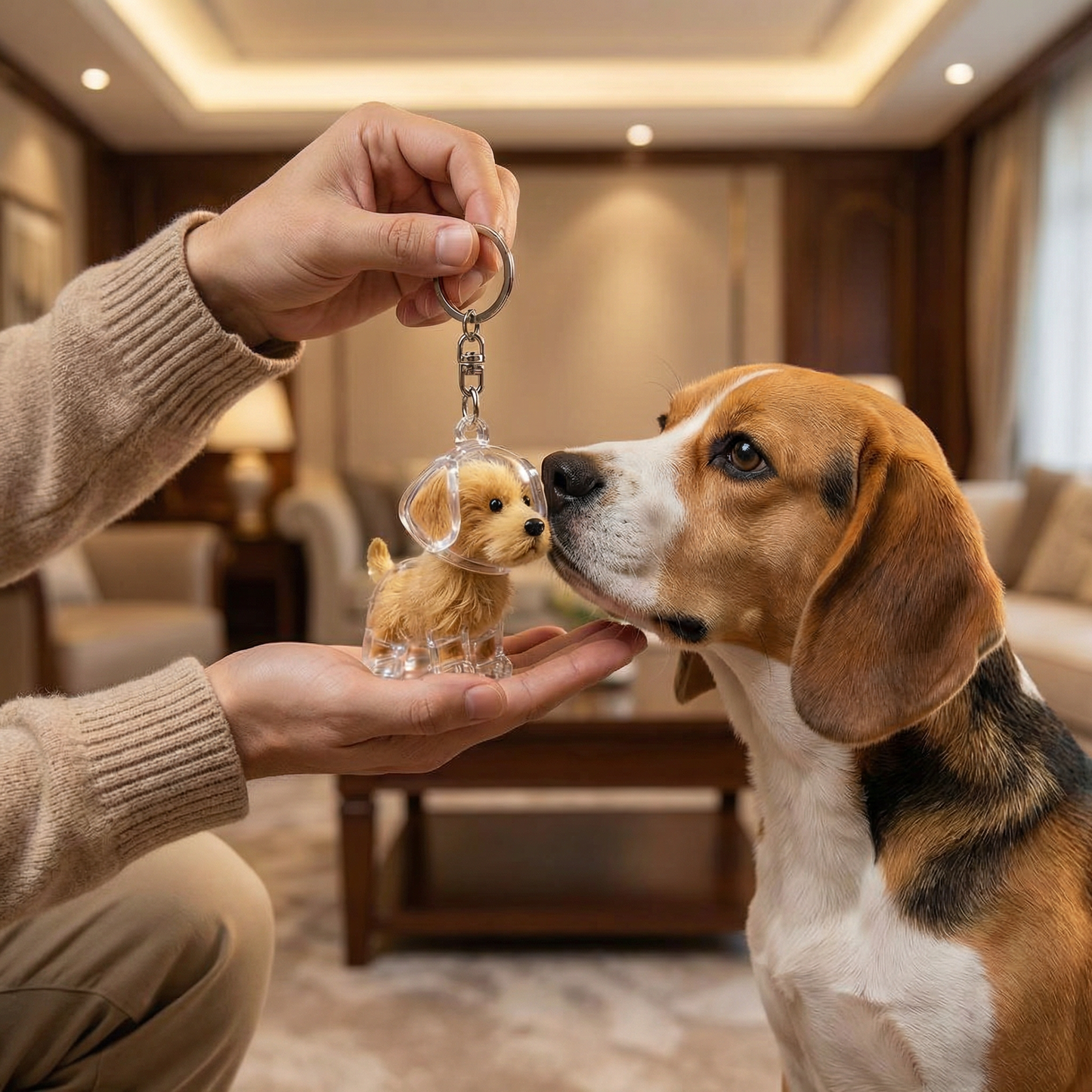 Memorial Fur Pendant in Dog Shape