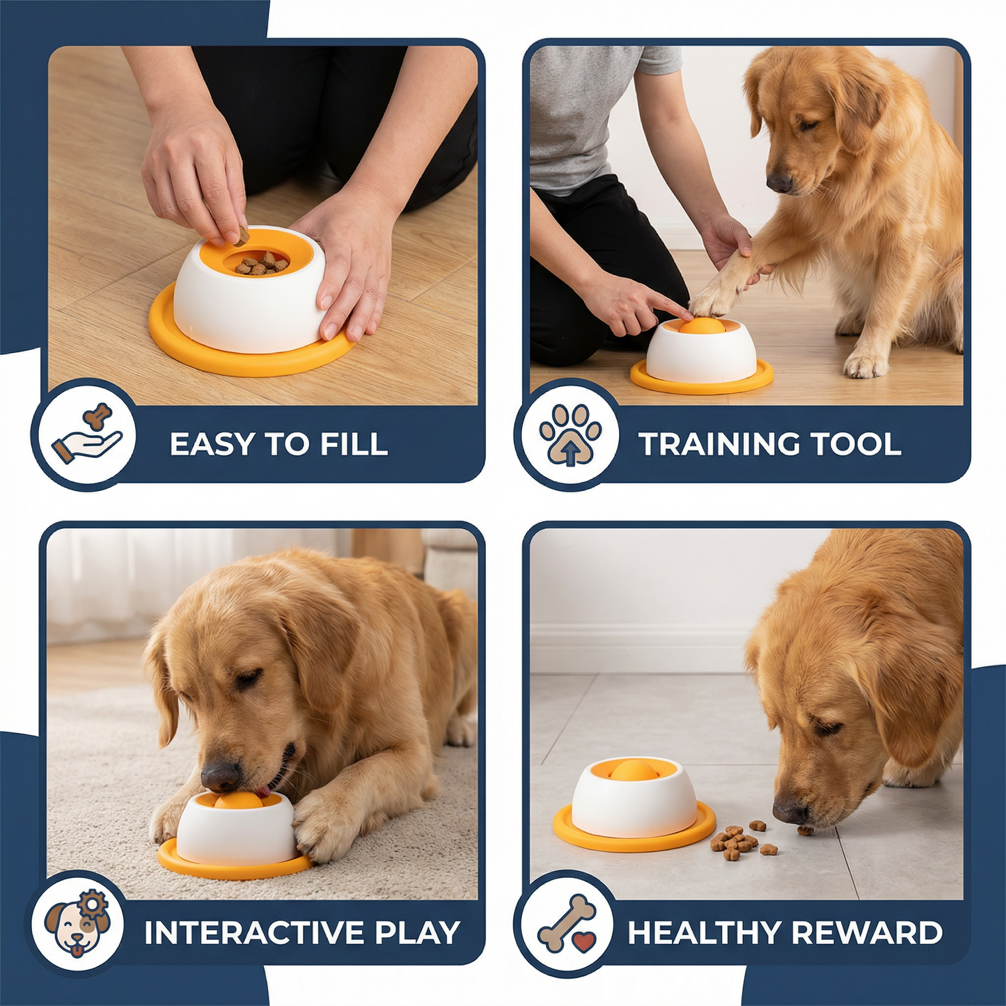 Interactive Treat Toy Plate – Slow Feeder for Dogs