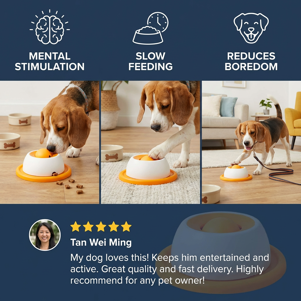 Interactive Treat Toy Plate – Slow Feeder for Dogs