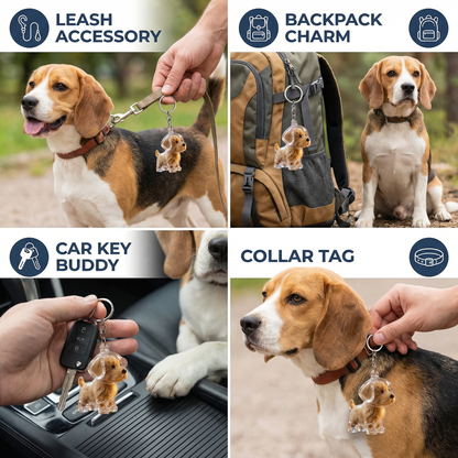 Memorial Fur Pendant in Dog Shape
