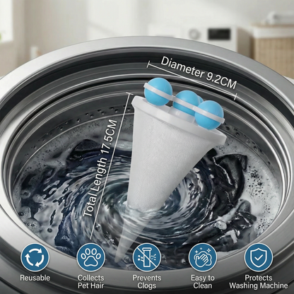 Laundry Pet Hair Filter for Washing Machine – Reusable Collection Bag