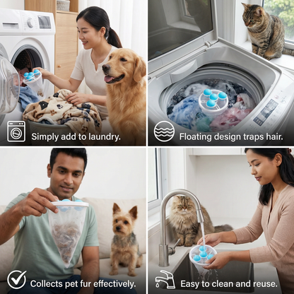 Laundry Pet Hair Filter for Washing Machine – Reusable Collection Bag