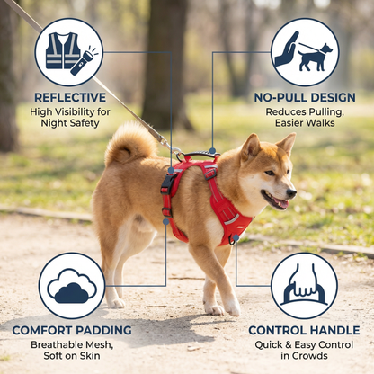 High-Quality Reflective No-Pull Comfort Dog Harness