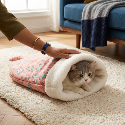 Cozy Cat Sleeping Bag Cuddle Bed