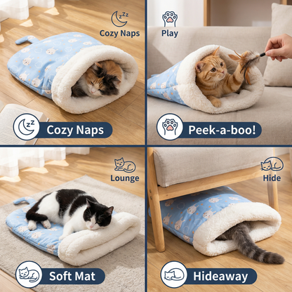 Cozy Cat Sleeping Bag Cuddle Bed
