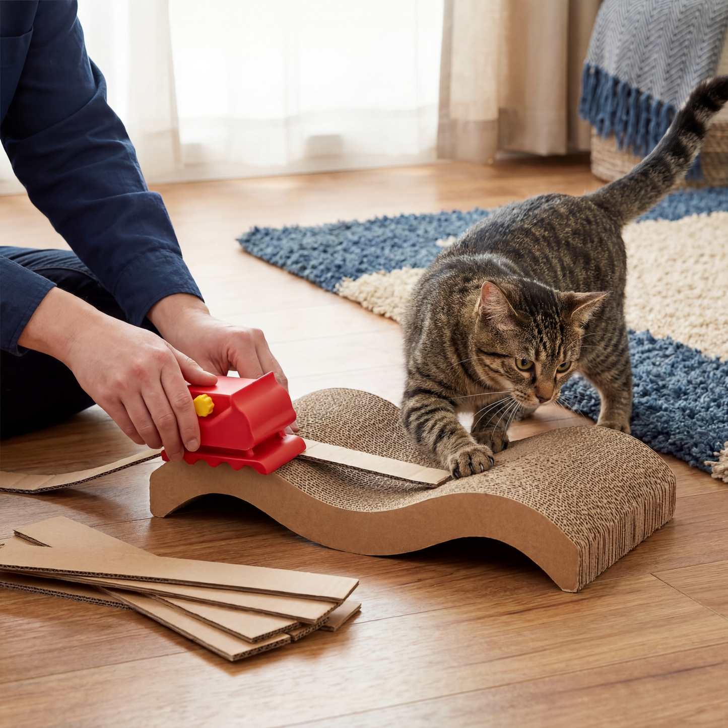 Cat Cardboard Scratching Pad Kit to Build Yourself