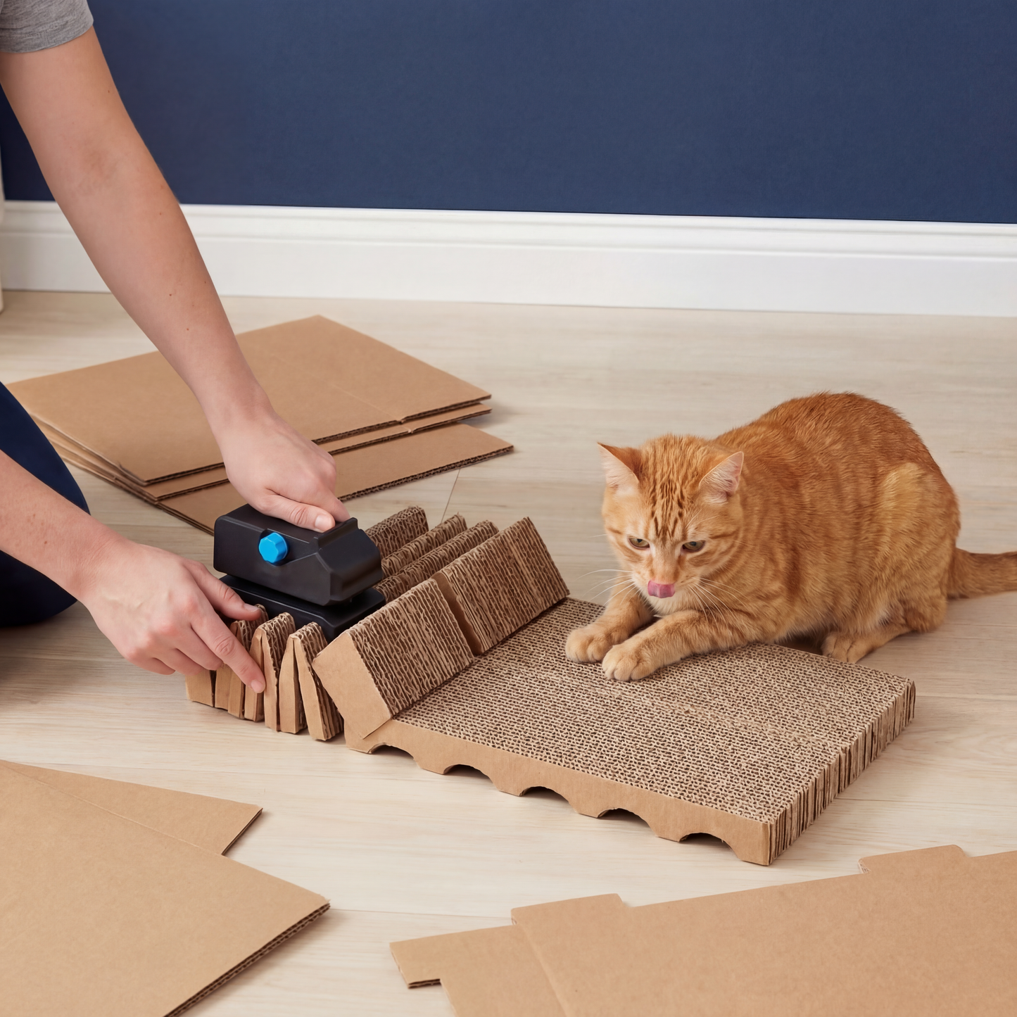 Cat Cardboard Scratching Pad Kit to Build Yourself