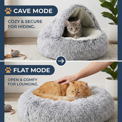 2-in-1 Cat Cuddle Cave