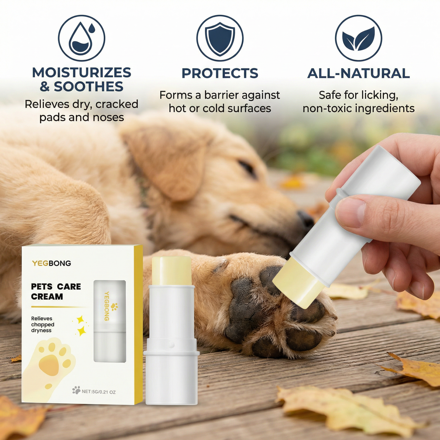 Caring and Protective Balm Stick for Paws and Nose