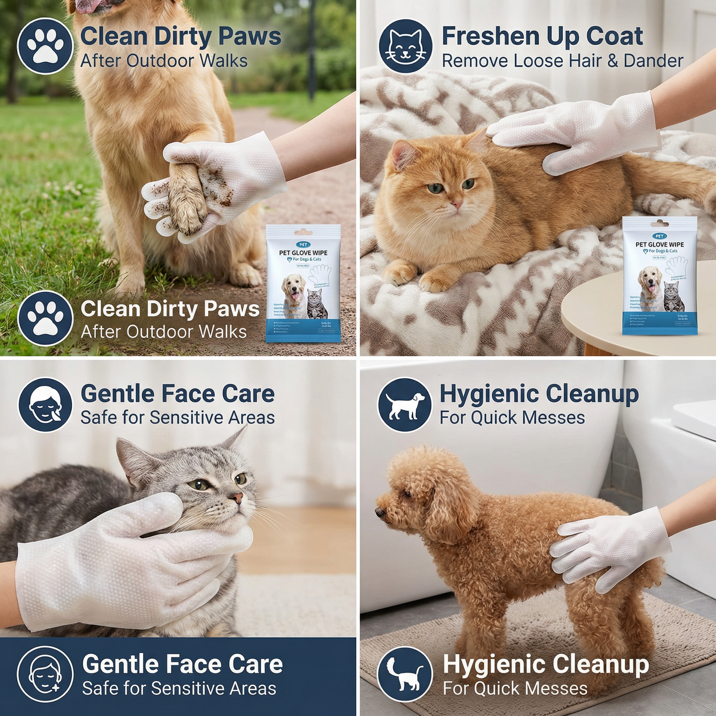 Glove Cleaning Wipes for Pets