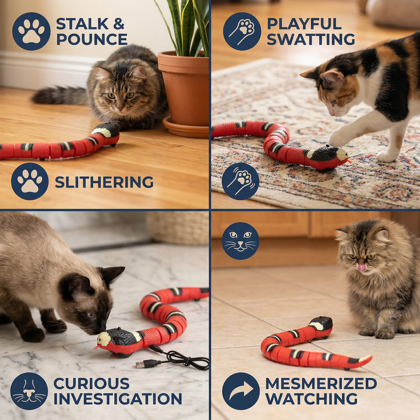 Snakey – Interactive Cat Toy