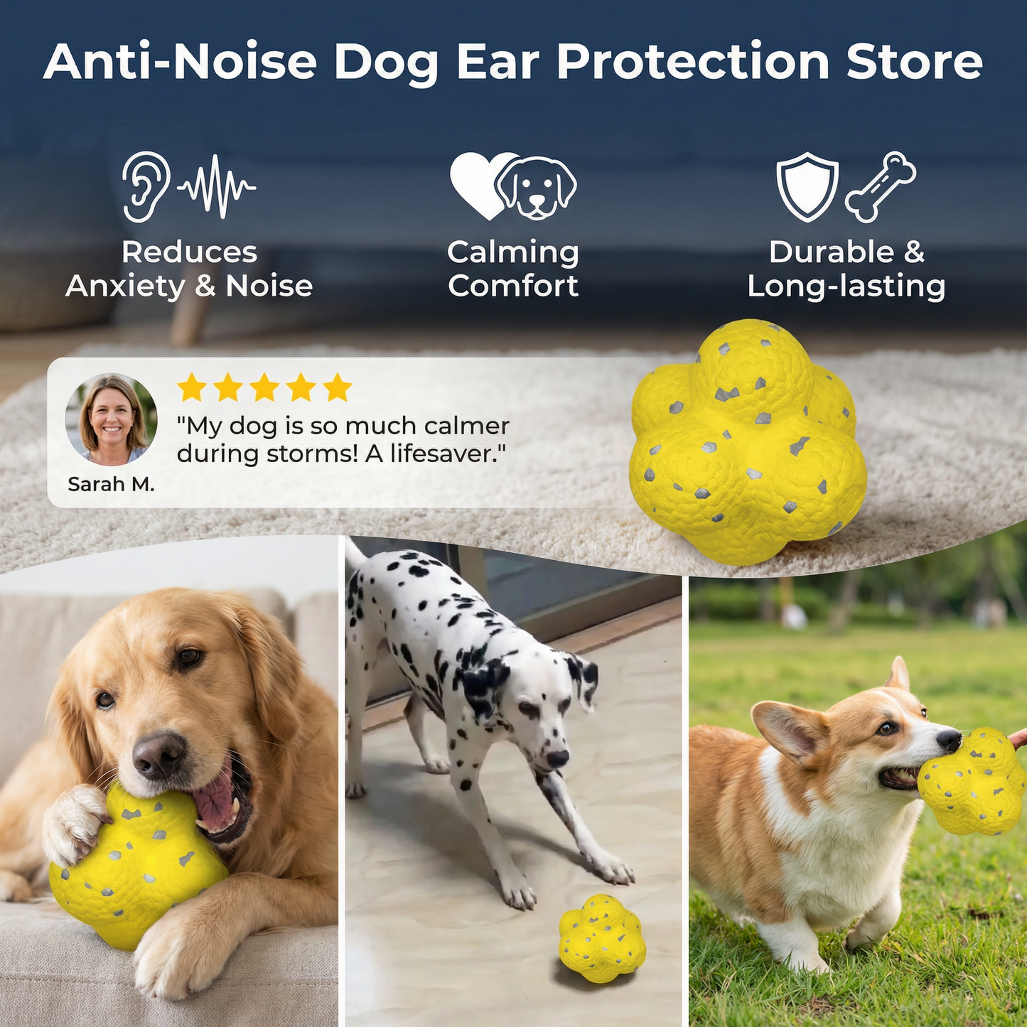 Durable Bouncing Ball for Dogs for Stress Relief