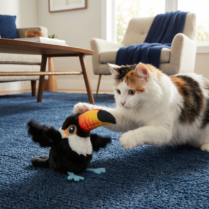 Flapping and Chirping Bird Cat Toy