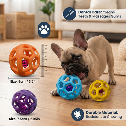 Dog Bell Ball Toy – Resistant Dental Care and Training